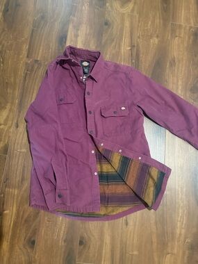 NWT Dickies Men's Regular Fit Flannel Lined Duck Shacket, size Small